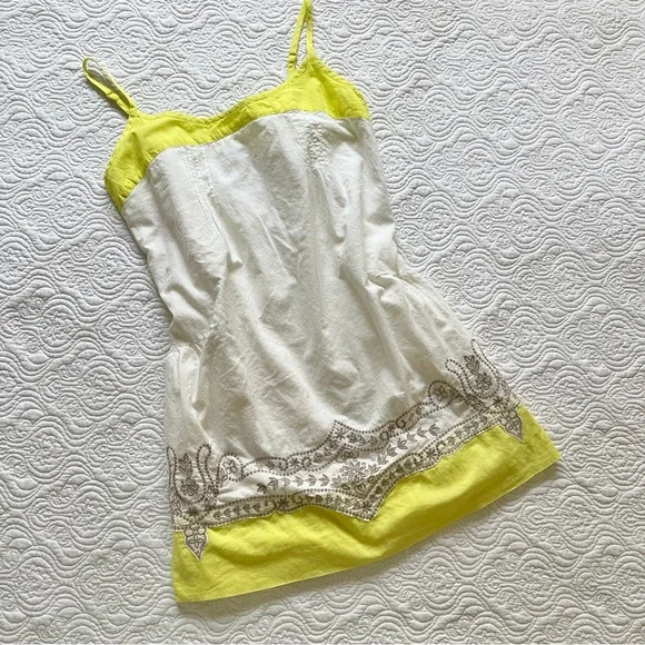 AERIE Dress Shift Summer Sundress Adjustable Straps Embroidered Size L - Picture 5 of 16